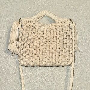Crochet Cream Bag